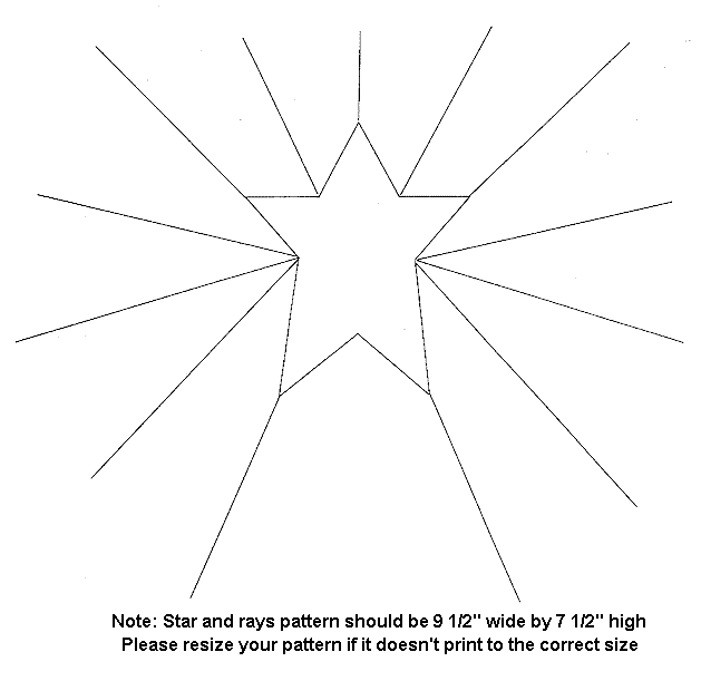 Pattern for stitching starburst