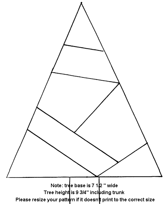 Pattern for placement of fabrics on tree