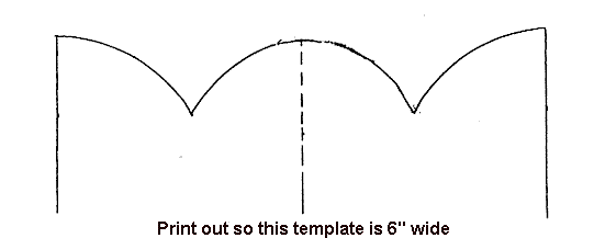 template for cutting the headband ends.