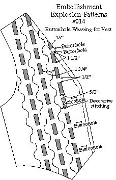 Buttonhole Woven Vest Illustration